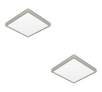 Loops 2 Pack Satin Nickel Modern Square Ceiling Light - Stylish Indoor Lighting Fixture