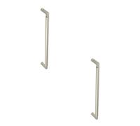 Loops 2 Pack Satin Nickel Pull Handle 425mm With Bolt Through Fixing For Stylish Interiors - Door Handle