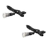 Loops 2 PACK Single Recessed 25mm Decking Light Module - 0.75W CCT LED - Steel in Metallics Loops Metallics