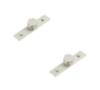 Loops 2 Pack Sleek 30mm Satin Nickel Cupboard Knob With Unique Hexagonal Design - Kitchen Cabinet Knob