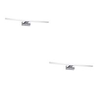 Loops 2 PACK Sleek 60cm LED Chrome Mirror Wall Light for Bathroom Decor in Metallics Loops Metallics