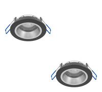 Loops 2 Pack Sleek Black And Silver Ceiling Spotlight For Modern Indoor Spaces