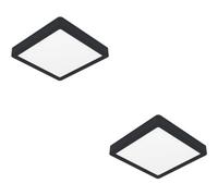 Loops 2 Pack Sleek Black Square Led Ceiling Light For Modern Indoor Decor