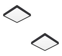 Loops 2 Pack Sleek Black Square Led Ceiling Light For Modern Indoor Spaces