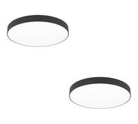 Loops 2 Pack Sleek Modern Black Ceiling Light For Indoor Spaces - Stylish Semi-Flush Fixture