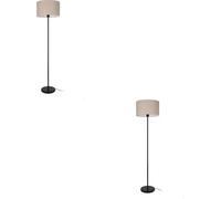 Loops 2 Pack Sleek Modern Black Floor Lamp For Stylish Indoor Lighting