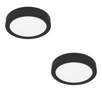 Loops 2 Pack Sleek Modern Black Led Ceiling Light For Indoor Spaces - Minimalist Design