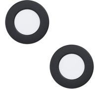 Loops 2 Pack Sleek Modern Black Led Ceiling Light For Indoor Spaces - Stylish Semi-Flush Fixture