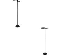 Loops 2 Pack Sleek Modern Black Led Floor Lamp For Stylish Home Illumination
