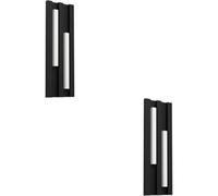 Loops 2 Pack Sleek Modern Black Led Wall Light For Indoor Spaces - Minimalist Design