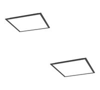 Loops 2 Pack Sleek Modern Black Square Ceiling Light For Contemporary Indoor Spaces