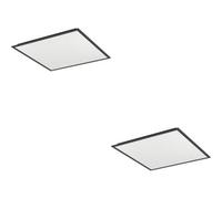 Loops 2 Pack Sleek Modern Black Square Ceiling Light For Stylish Indoor Spaces