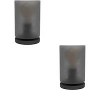 Loops 2 Pack Sleek Modern Black Table Lamp For Elegant Indoor Lighting In Your Home