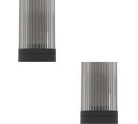Loops 2 Pack Sleek Modern Black Wall Light For Indoor Minimalist Home Decor