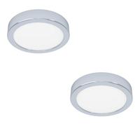 Loops 2 Pack Sleek Modern Chrome Round Led Ceiling Light For Indoor Spaces