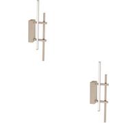 Loops 2 Pack Sleek Modern Design Sandy Wall Light - Led Indoor Lighting For Home Decor