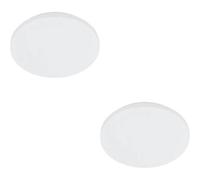 Loops 2 Pack Sleek Modern White Led Ceiling Light Fixture For Indoor Bathroom Spaces