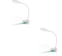 Loops 2 Pack Sleek Modern White Led Table Lamp For Indoor Home Decoration