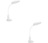 Loops 2 Pack Sleek Modern White Led Table Lamp For Stylish Indoor Home Lighting