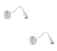 Loops 2 Pack Sleek Modern White Led Wall Light For Indoor Spaces - Perfect Home Illumination