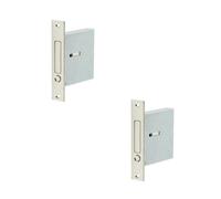 Loops 2 Pack Sleek Polished Chrome Sliding Door Edge Pull For Modern Spaces