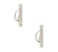Loops 2 Pack Sleek Polished Nickel Sliding Door Edge Pull For Modern Homes - Door Handle