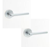 Loops 2 Pack Sleek Satin Chrome Door Handle For Modern Interiors - Interior Handle