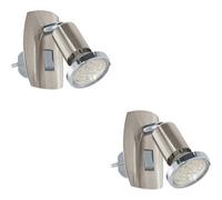 Loops 2 Pack Sleek Satin Nickel And Chrome Led Wall Light For Modern Indoor Spaces