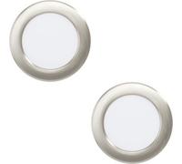 Loops 2 Pack Sleek Satin Nickel Ceiling Spotlight For Indoor Spaces - Modern Design