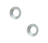 Loops 2 Pack Sleek Satin Nickel Chamfered Outer Roses For Doors - Door Handle