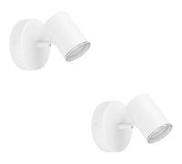 Loops 2 Pack Sleek White Gu10 Bathroom Ceiling Spotlight - Modern Design For Elegant Homes