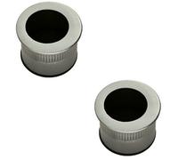 Loops 2 Pack - Small Recessed Sliding Door Flush Pull - 29mm Round 23mm Depth Satin Nickel
