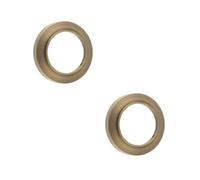 Loops 2 Pack Solid Brass Key Hole Cover Antique Brass Escutcheon