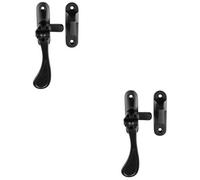 Loops 2 Pack - Spoon End Reversible Casement Window Fastener Handle 103mm Length Matt Black