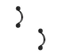 Loops 2 Pack Stylish 165X50mm Black Cabinet Handle For Elegant Home Decor - Kitchen Drawer Pull Handle