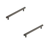 Loops 2 Pack Stylish 224mm Dark Bronze Cabinet Handle For Modern Interiors - Kitchen Drawer Pull Handle