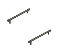 Loops 2 Pack Stylish 224mm Dark Bronze Cabinet Handle For Modern Interiors Kitchen Drawer Pull Handle