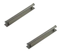 Loops 2 Pack Stylish 224mm Dark Bronze Cabinet Handle With Knurled Design - Kitchen Drawer Pull Handle