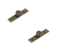 Loops 2 Pack Stylish 30mm Antique Brass Cupboard Knob For Modern Interiors - Kitchen Cabinet Knob