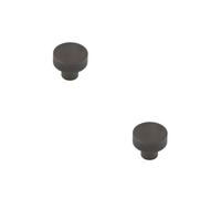Loops 2 Pack Stylish 30mm Dark Bronze Cupboard Knob For Elegant Interiors - Kitchen Cabinet Knob