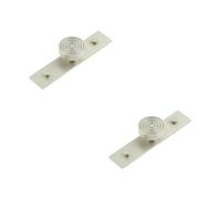 Loops 2 Pack Stylish 40mm Satin Nickel Cupboard Knob With Elegant Backplate - Kitchen Cabinet Knob