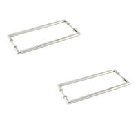 Loops 2 Pack Stylish 425mm Back To Back Pull Handle In Polished Nickel Finish - Door Handle