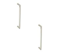 Loops 2 Pack Stylish 425mm Bolt Through Pull Handle In Polished Nickel Finish - Door Handle