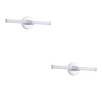 Loops 2 Pack Stylish 60Cm Led Chrome Wall Mirror Light For Modern Bathrooms
