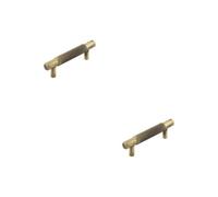 Loops 2 Pack Stylish 96mm Antique Brass Cabinet Handle For Modern Homes - Kitchen Drawer Pull Handle