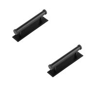 Loops 2 Pack Stylish 96mm Cabinet Handle With Stepped Backplate In Matt Black Finish - Kitchen Drawer Pull Handle