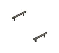 Loops 2 Pack Stylish 96mm Dark Bronze Cabinet Handle For Modern And Traditional Interiors - Kitchen Drawer Pull Handle