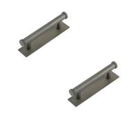 Loops 2 Pack Stylish 96mm Dark Bronze Cabinet Handle With Knurled Design Kitchen Drawer Pull Handle