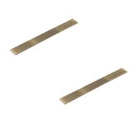 Loops 2 Pack Stylish Antique Brass Backplates For Cabinet Handle 268X30mm - Kitchen Drawer Pull Handle