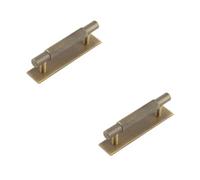 Loops 2 Pack Stylish Antique Brass Cabinet Handle With 96mm Centers - Kitchen Drawer Pull Handle